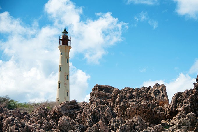 California-Leuchtturm im Norden von Aruba