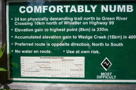 Comfortably Numb Bike Trail in Whistler, Kanada