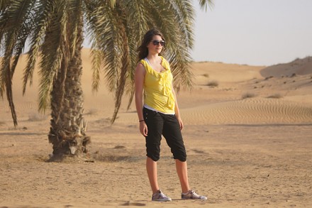 Sandrina Nufer dans le désert
