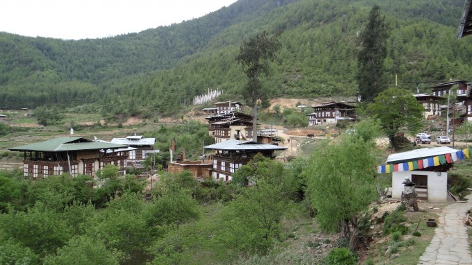Traditionelle Häuser in Bhutan
