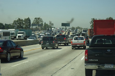 Verkehrsaufkommen kurz vor Los Angeles