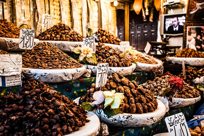 Datteln und Nüsse auf dem Djemaa-el-Fna