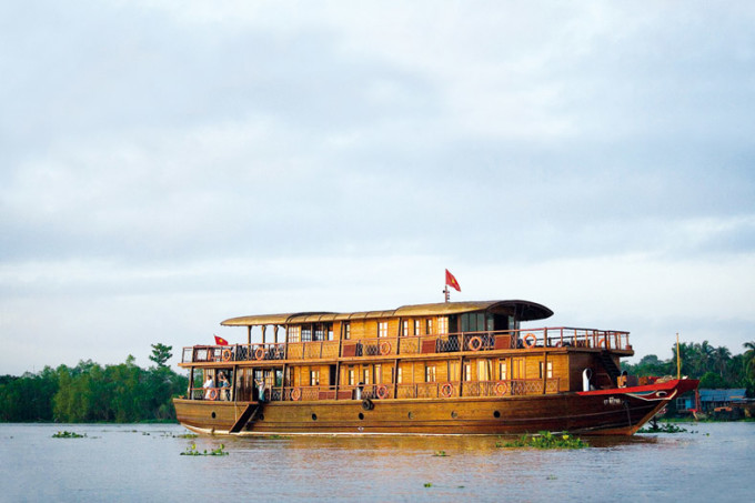 Eine Schiffsfahrt aud dem Mekong-Delta