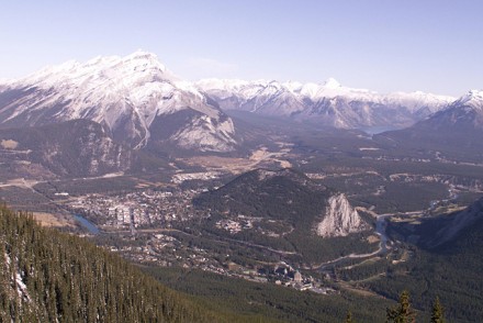 Vue sur Banff de Sulphur Mountain