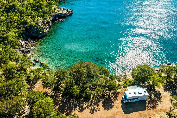 Campingplatz direkt an der kroatischen Küste
