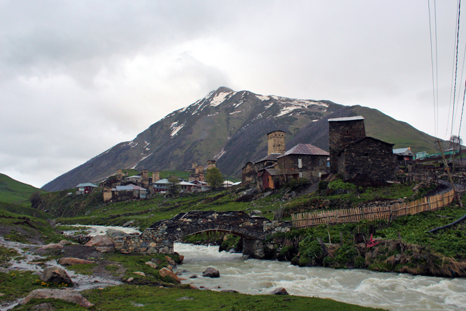 Eines der Dörfer der Gemeinschaft Ushguli