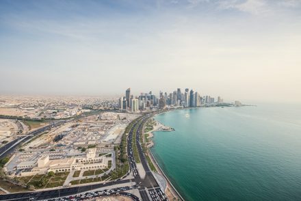 Skyline entlang der West Bay in Doha