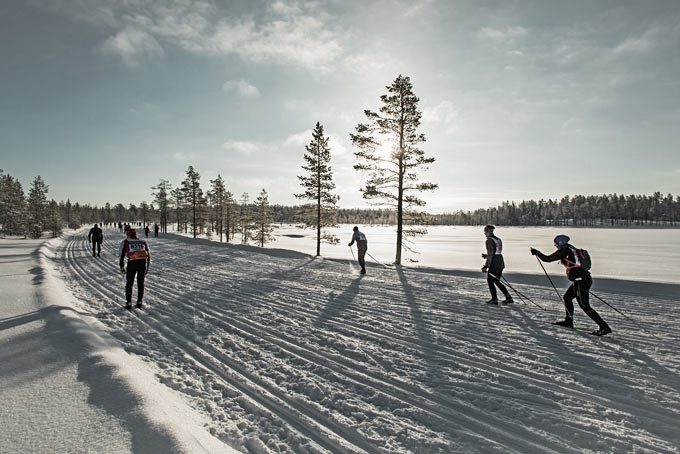 Langlaufrennen in Vasaloppet, Schweden