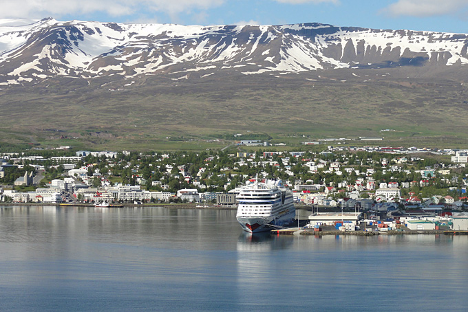 La vue magnifique sur Akureyri