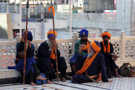 Priester eines Sikh-Tempels