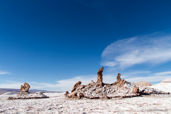 Salzformation Las Tres Marias im Valle de la Luna der Atacama-Wüste