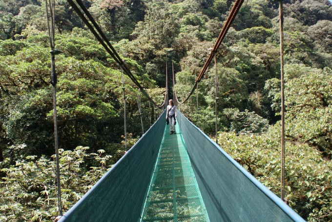 Pont suspendu à Monteverde, Costa Rica