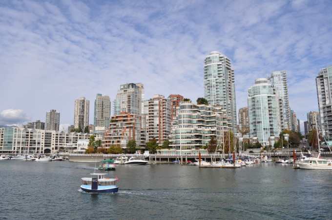 Blick von Granville Island auf Vancouver