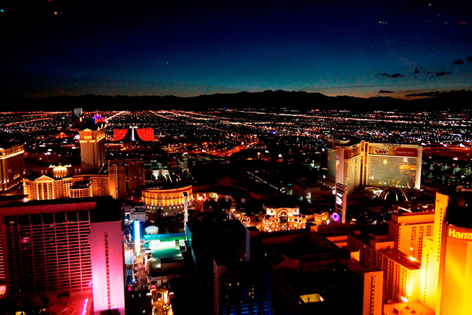 Las Vegas by night vom Riesenrad