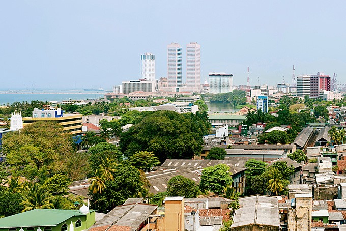 Die Stadt Colombo in Sri Lanka