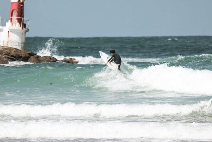 Der Surfspot liegt direkt vor der Surfschule Buena Onda in San Vicente de la Barquera